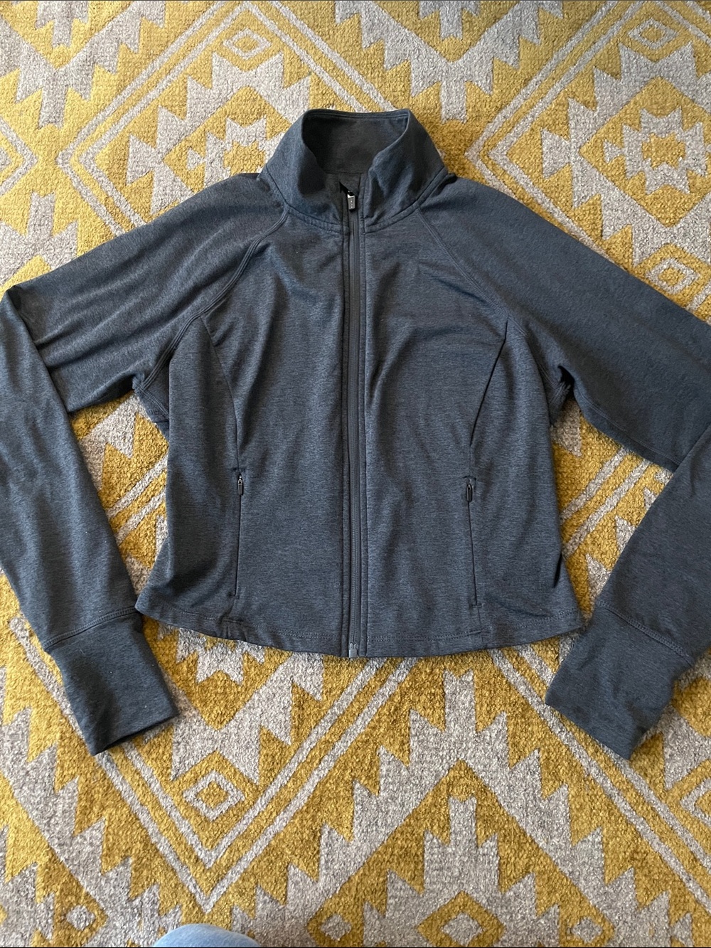 Women's Charcoal Zip-Up Active Jacket